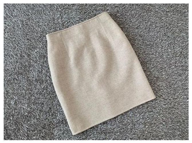 Minifalda de cashmere Jil Sander beige - vista 3