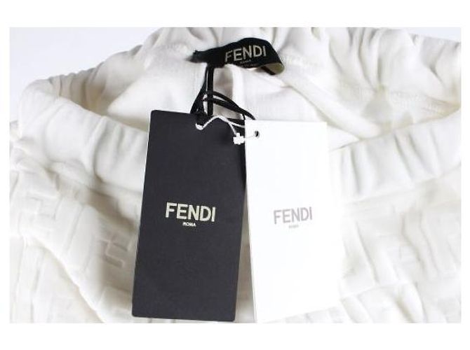 Fendi FF Logo Samthose Weiß - Ansicht 5