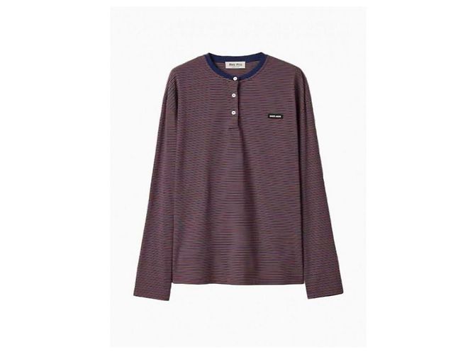 Miu Miu Camiseta de jersey a rayas - vista 5