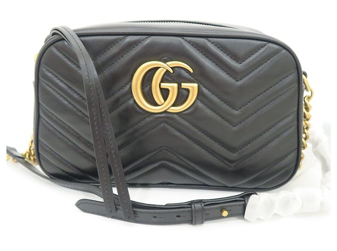 Gucci Borsa a tracolla Small Matelassé Marmont Nera - vista 2