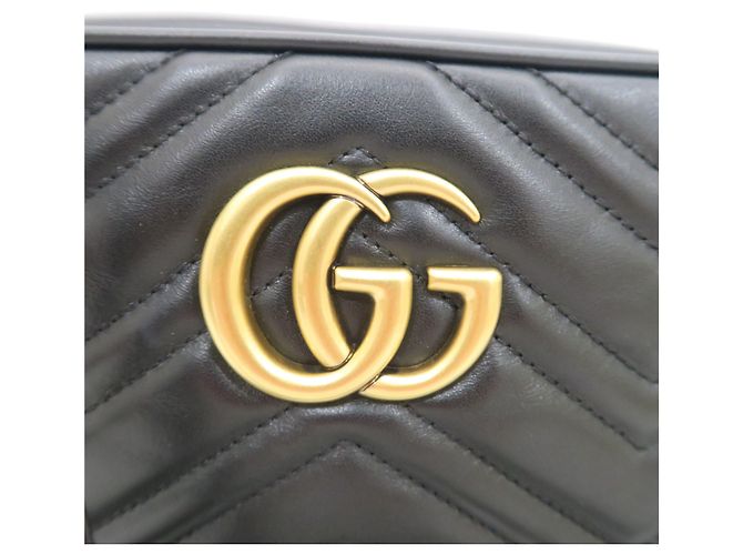 Gucci Borsa a tracolla Small Matelassé Marmont Nera - vista 7