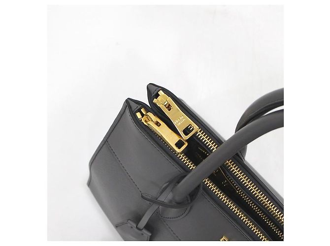 Prada Borsa Tote e Borsa a Spalla Paradigma in Pelle Saffiano Grigio - vista 10
