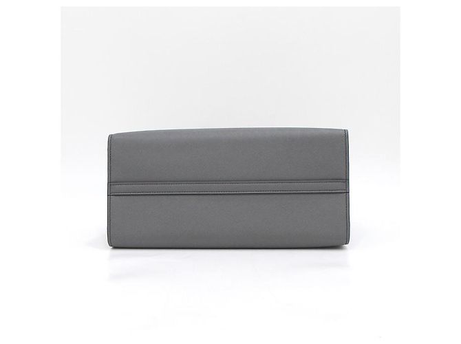 Prada Borsa Tote e Borsa a Spalla Paradigma in Pelle Saffiano Grigio - vista 7