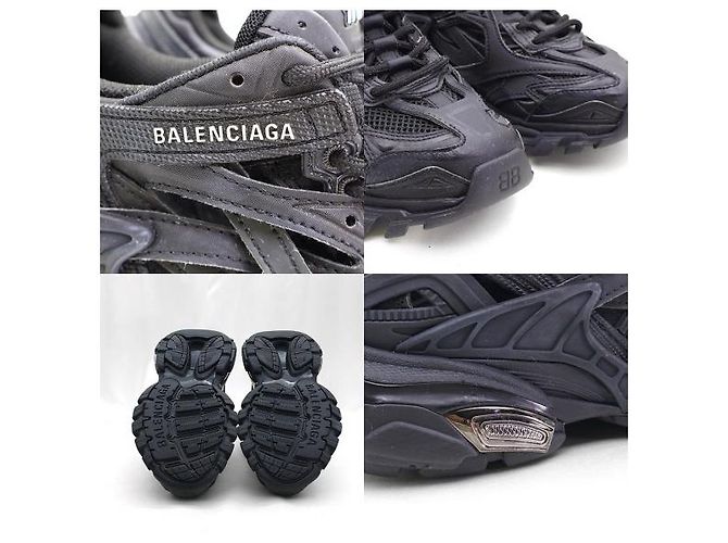 Balenciaga Sneakers Track in gomma e nero - vista 6