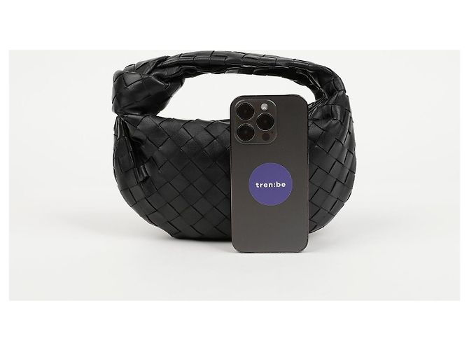 Bottega Veneta Mini borsa Jodie in pelle Nero Oro - vista 7