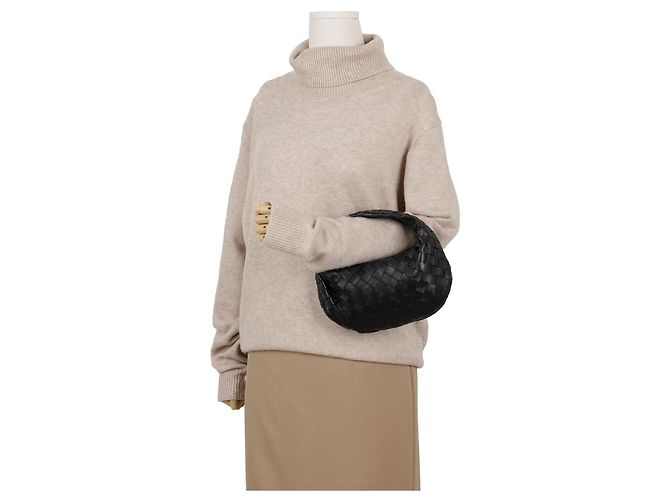 Bottega Veneta Mini borsa Jodie in pelle Nero Oro - vista 8