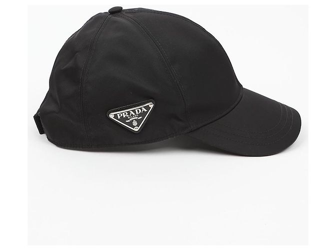 Prada Baseball-Kappe aus Nylon mit Dreiecks-Logo Schwarz - Ansicht 2