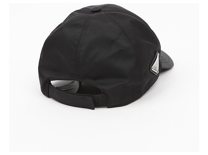 Prada Baseball-Kappe aus Nylon mit Dreiecks-Logo Schwarz - Ansicht 3