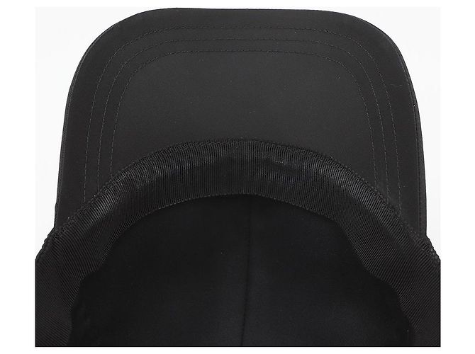 Prada Baseball-Kappe aus Nylon mit Dreiecks-Logo Schwarz - Ansicht 4