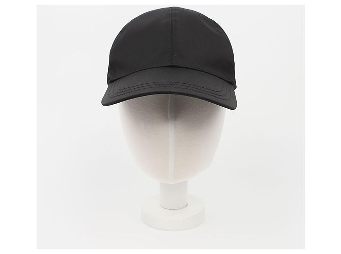 Prada Baseball-Kappe aus Nylon mit Dreiecks-Logo Schwarz - Ansicht 6