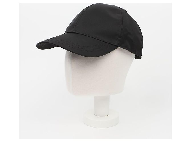 Prada Baseball-Kappe aus Nylon mit Dreiecks-Logo Schwarz - Ansicht 7