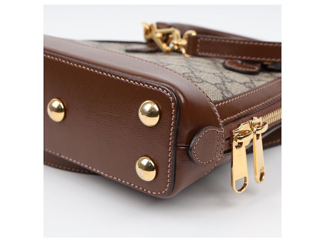 Gucci Horsebit Mini Top Handle Bag Braun - Ansicht 12