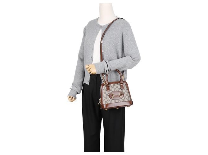 Gucci Horsebit Mini Top Handle Bag Braun - Ansicht 16
