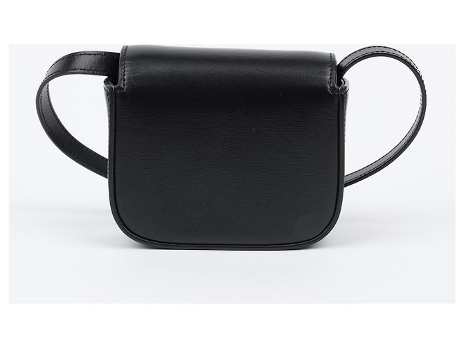 Céline Mini Claude in vitello lucido nero - vista 4