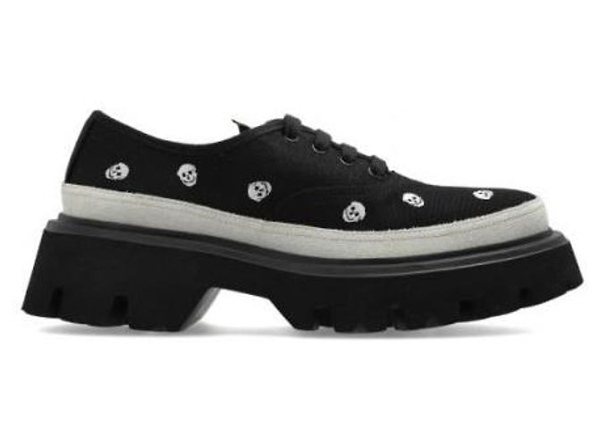 Sneakers Alexander McQueen Nere Bianche Cotone - vista 4