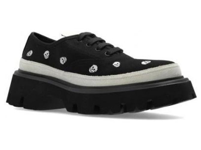 Sneakers Alexander McQueen Nere Bianche Cotone - vista 5