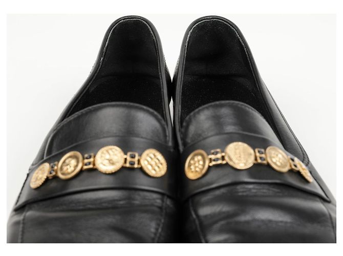 Chanel Mocassini Penny Coin da Donna Nero - vista 6