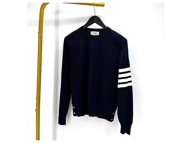 Thom Browne Diagonal Arm Band Milano Stitch Knit Navy - Ansicht 2
