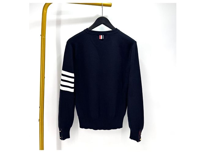 Thom Browne Diagonal Arm Band Milano Stitch Knit Navy - Ansicht 4