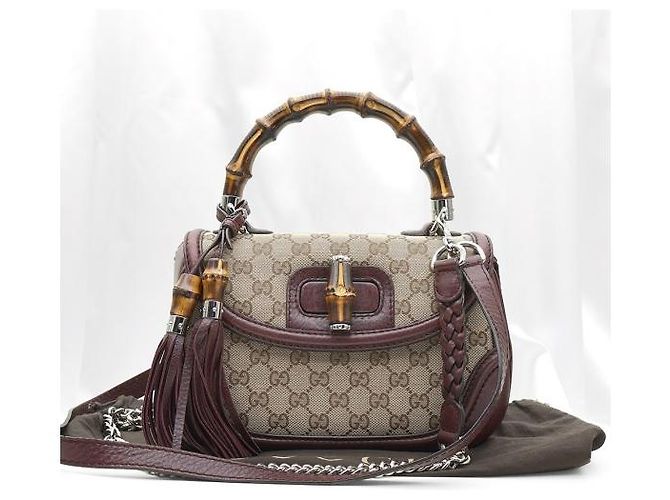 Bamboo Gucci Borsa Tote con manici in bambù - vista 2