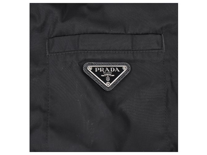 Prada Giacca corta Re-Nylon Cropped Re-Nylon Short Jacket Black - vista 4