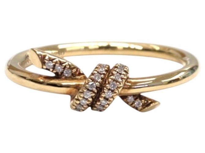 Tiffany & Co Anello Note Diamond Ring Yellow Gold Size - vista 2