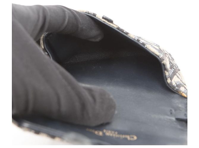 Dior Borsa a tracolla Saddle Pouch in jacquard Oblique Blu - vista 9