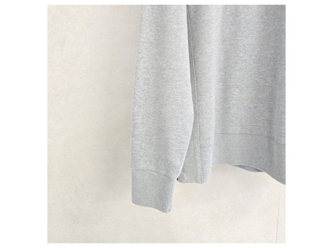 Thom Browne Graues Sweatshirt aus Baumwolle mit diagonalem Armband - Ansicht 9