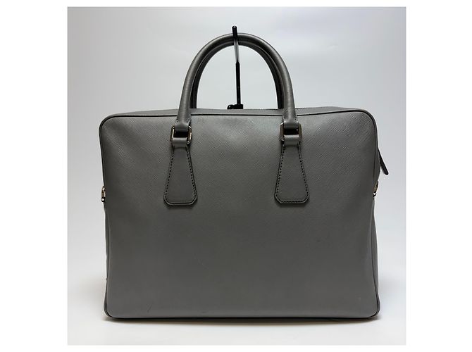 Prada Mallette en cuir Saffiano Grey - vue 6