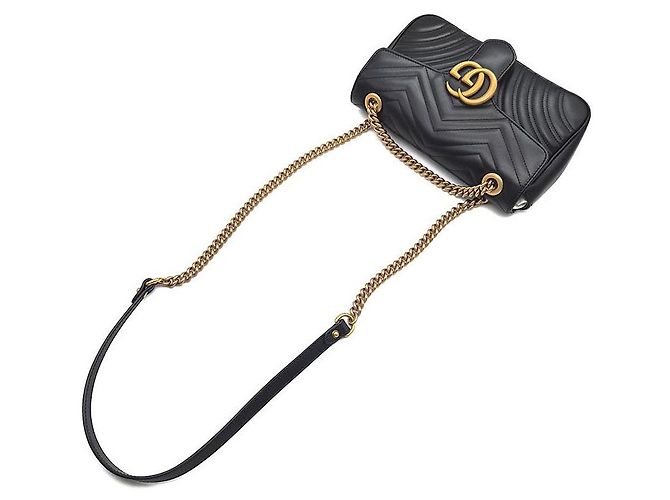 Gucci Borsa a spalla GG Marmont Matelassé con catena Small - vista 4