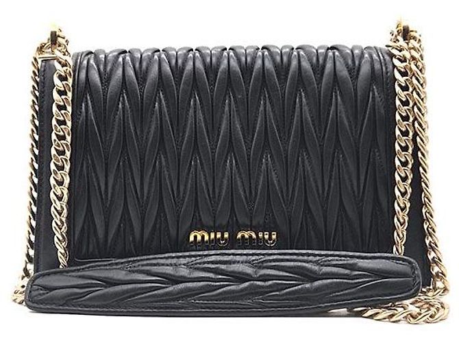 Miu Miu Borsa a tracolla Matelassé Confidential Chain - vista 3
