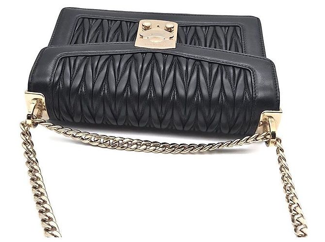 Miu Miu Borsa a tracolla Matelassé Confidential Chain - vista 6