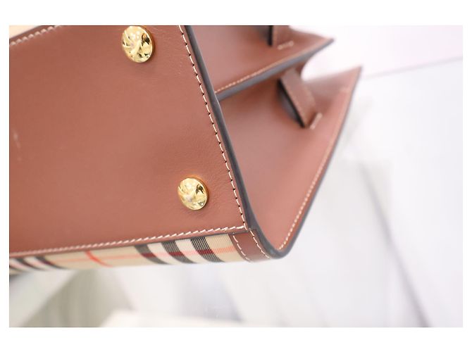 Burberry Borsa Tote a Quadri Vintage - vista 10
