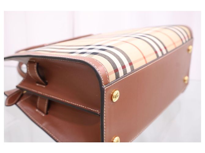 Burberry Borsa Tote a Quadri Vintage - vista 11