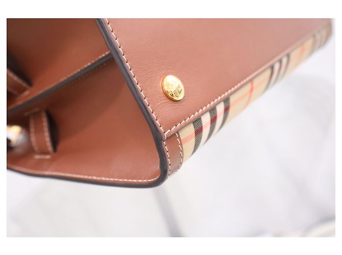 Burberry Borsa Tote a Quadri Vintage - vista 12