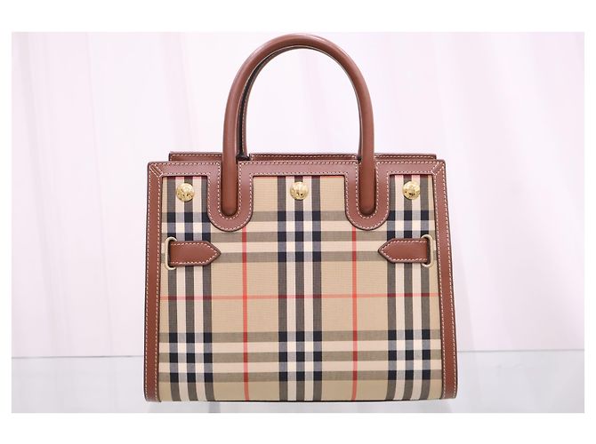 Burberry Borsa Tote a Quadri Vintage - vista 2