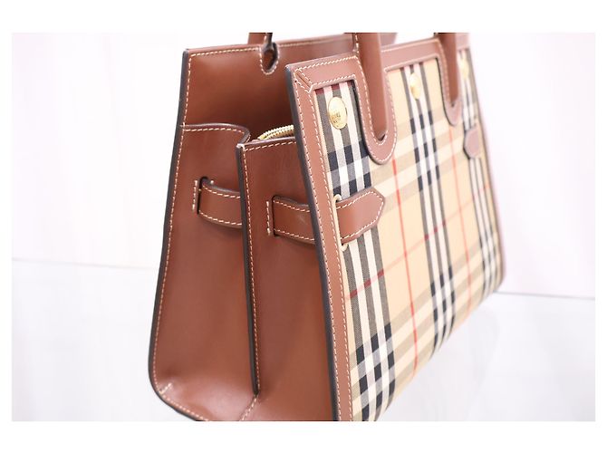 Burberry Borsa Tote a Quadri Vintage - vista 3