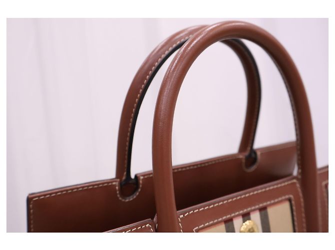 Burberry Borsa Tote a Quadri Vintage - vista 5