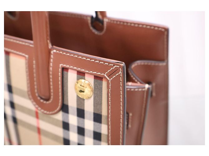 Burberry Borsa Tote a Quadri Vintage - vista 6
