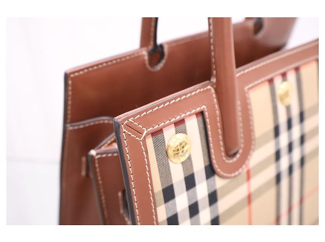 Burberry Borsa Tote a Quadri Vintage - vista 7