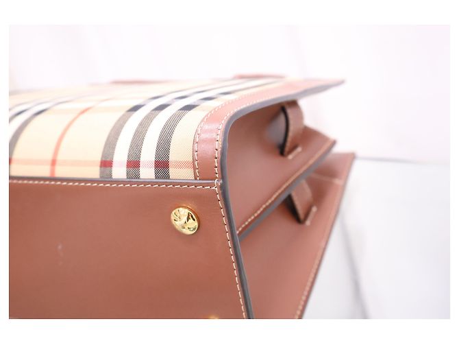 Burberry Borsa Tote a Quadri Vintage - vista 9