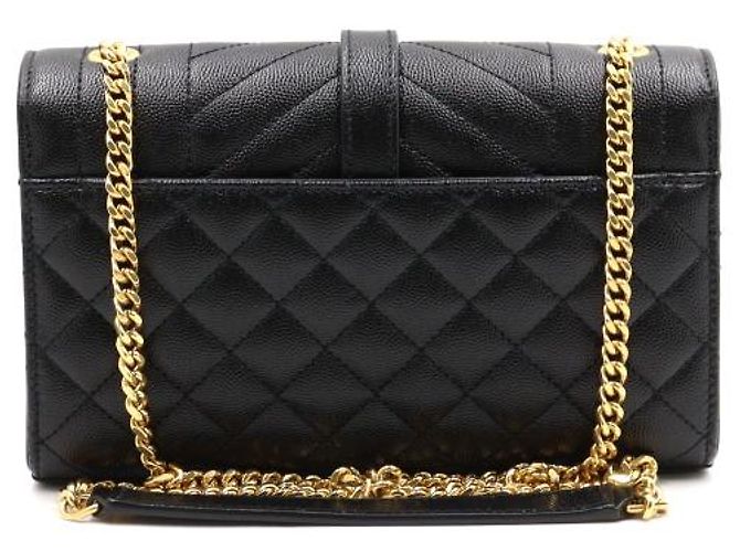 Autre Marque Borsa a tracolla a busta matelassé Monogram con catena dorata - vista 4