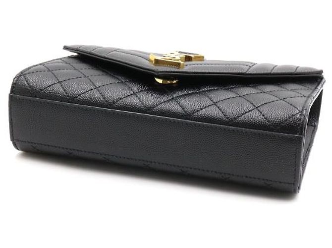 Autre Marque Borsa a tracolla a busta matelassé Monogram con catena dorata - vista 7