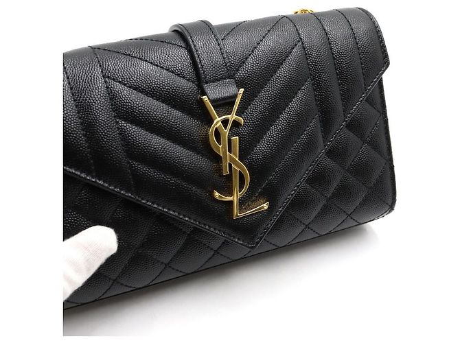 Autre Marque Borsa a tracolla a busta matelassé Monogram con catena dorata - vista 8