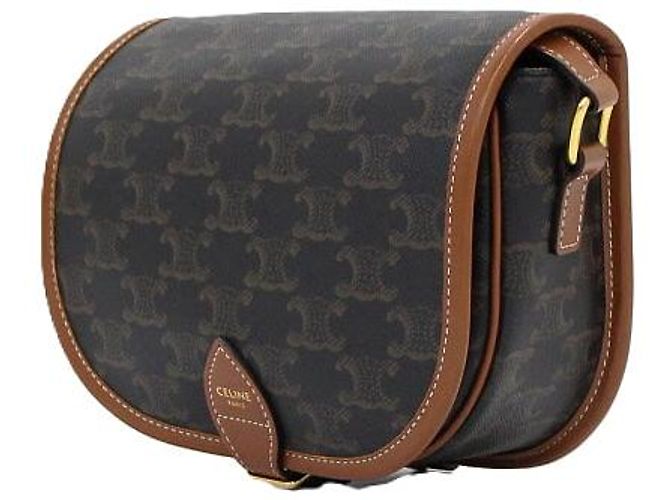 Céline Borsa a spalla e borsa a tracolla Medium in tela Triomphe - vista 3