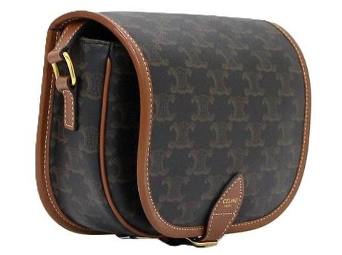 Céline Borsa a spalla e borsa a tracolla Medium in tela Triomphe - vista 4