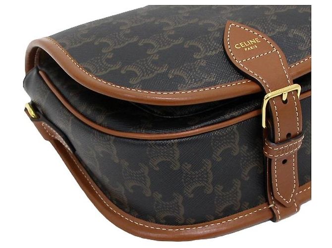 Céline Borsa a spalla e borsa a tracolla Medium in tela Triomphe - vista 9