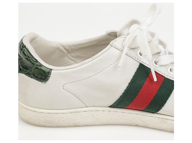 Gucci Ace Leder-Sneaker White Green - Ansicht 10