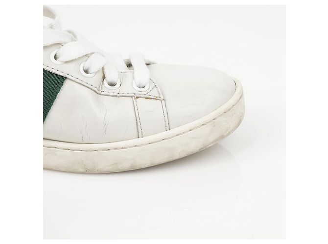Gucci Ace Leder-Sneaker White Green - Ansicht 11