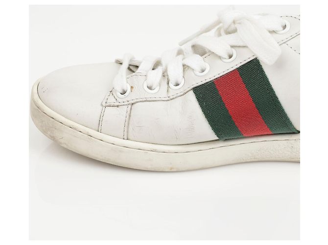 Gucci Ace Leder-Sneaker White Green - Ansicht 13